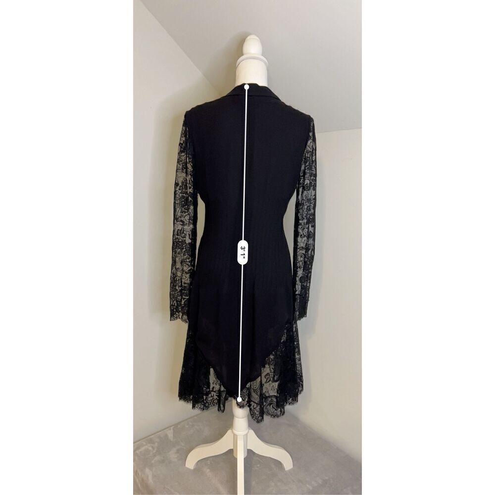Valentino Night 100% Silk Lace Dress 6 Cocktail Date Night LBD - Picture 8 of 16
